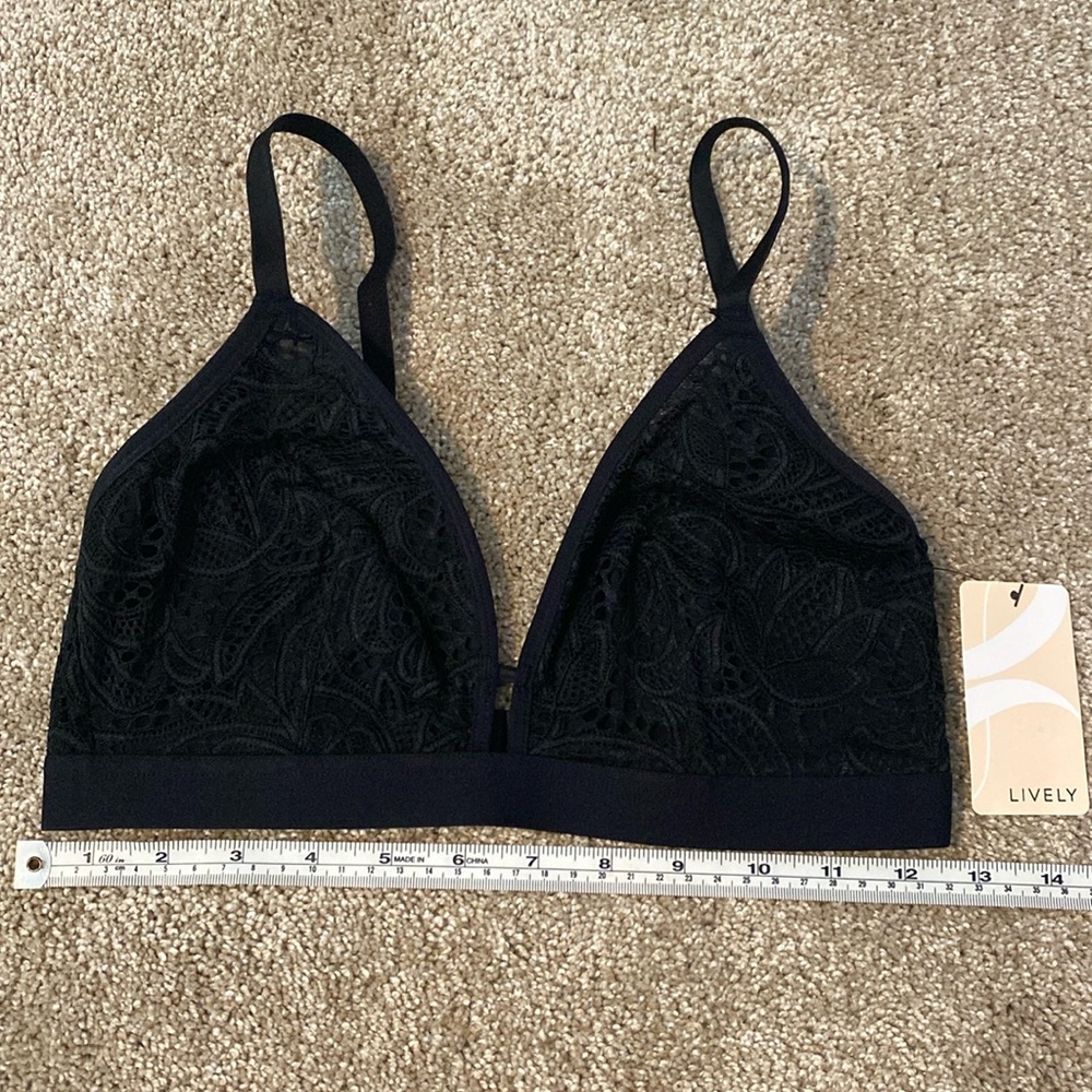 Lively The Palm Lace Busty Bralette in Jet Black